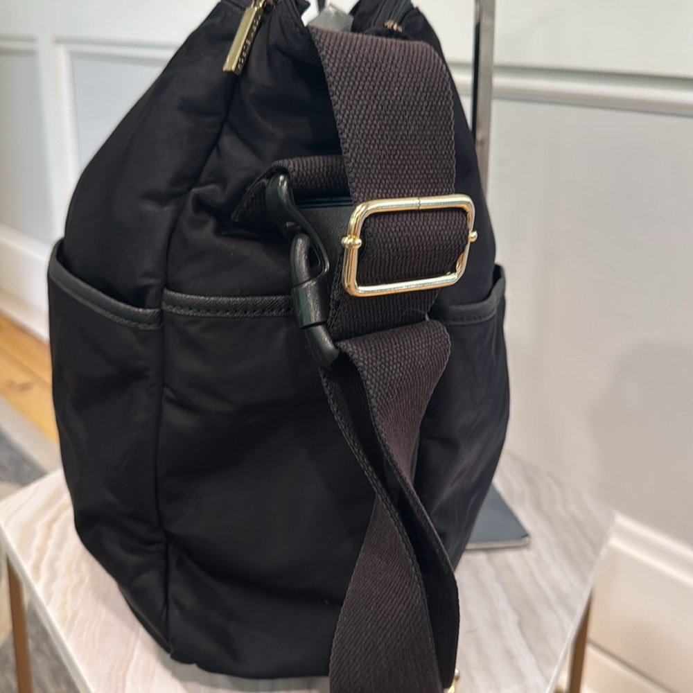 Tory Burch Bag Large Nylon Black Baby Bag Work Travel Bag with Adjustable Strap - Picture 7 of 17